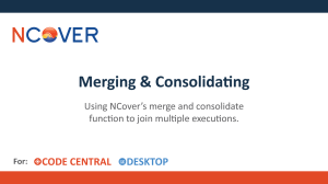 Video Tutorial on Merging And Consolidating To Join Multiple Executions with NCover